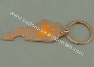 Copper Plating Logo Key Chain Advertising Keychains Zinc Alloy Bottle Opener