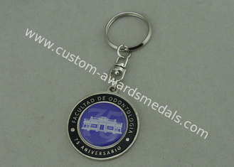 Brass Stamped Promotional Keychain Offset Printing With Synthetic Enamel