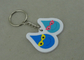 Small Blue Promotional Customized Keychains For Give Away Gifts