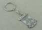 Die Struck Silver Promotional Keychain Laser Engraved Personalised Key Rings